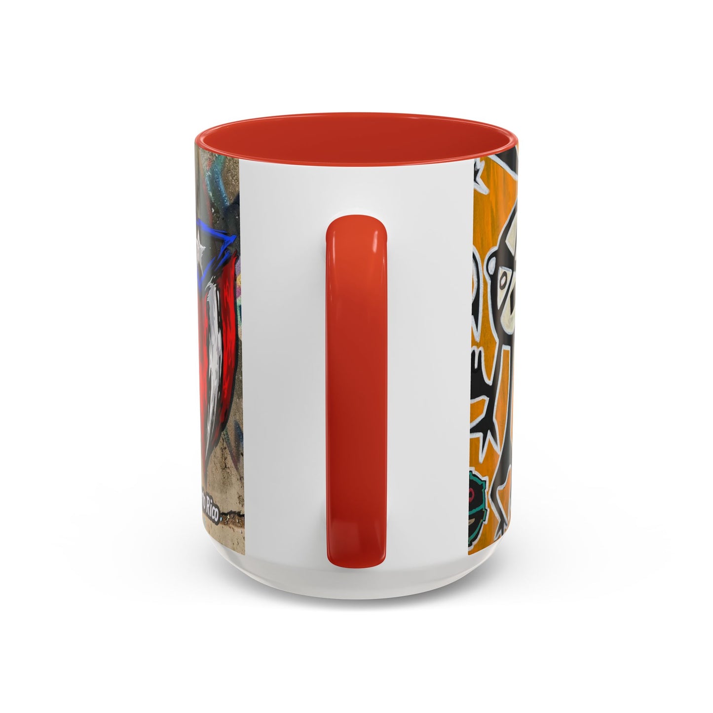 Puerto Rico Flag Coffee Mug — Rustic Street Art Accent Mug (11/15 oz)