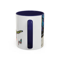 Colorful Pop Art Dog Accent Coffee Mug — Vibrant French Bulldog Design (11/15 oz)