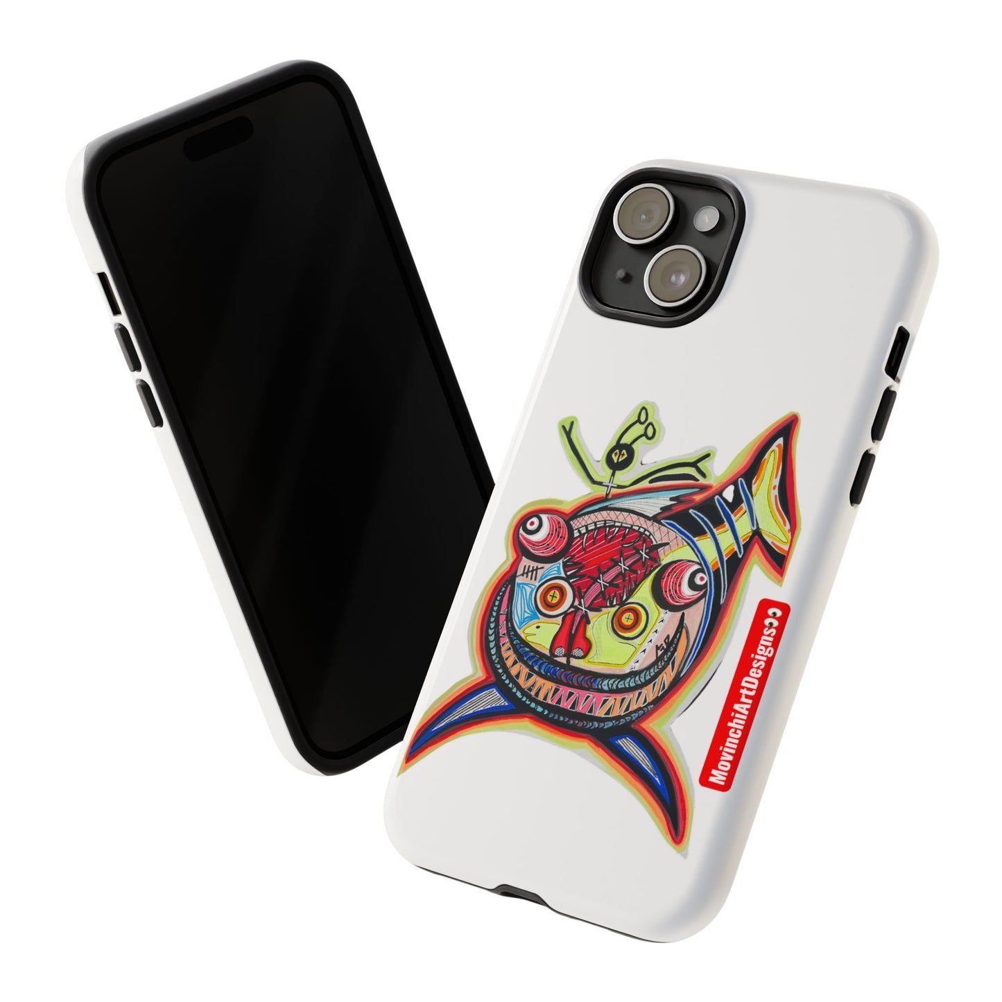 Phone Case — Colorful Abstract PARASITE  Fish Art Tough Cases
