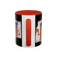 Puerto Rico Flag Door Accent Coffee Mug — Vintage Rustic Boricua Pride (11/15oz)