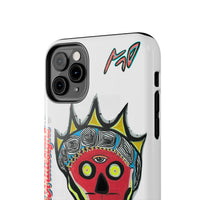 Artistic Crown KING GRAY  Skull Tough Phone Case — Colorful Abstract Guardian Design