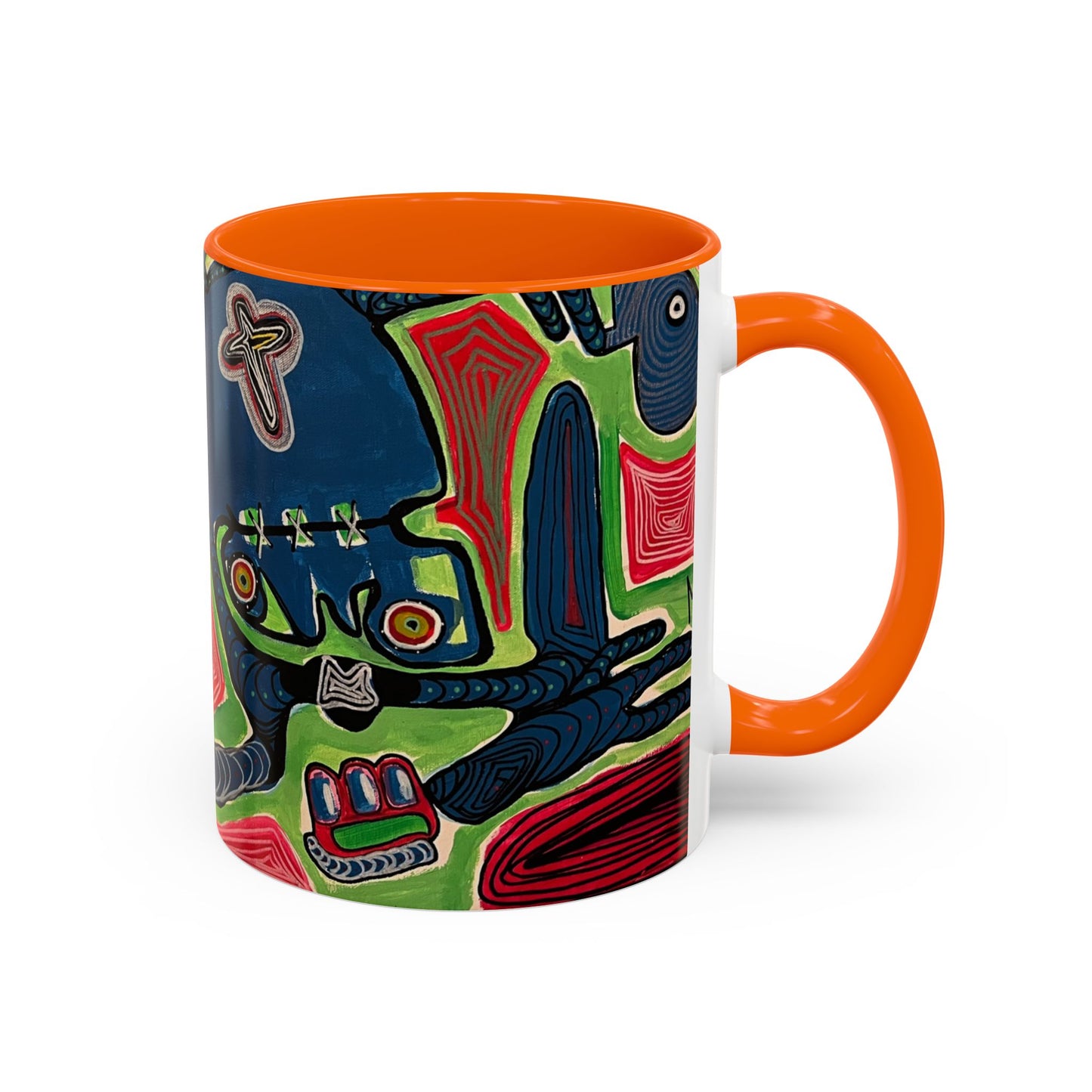 AFTER LIFE2.0  Abstract Neon Doodle Coffee Mug — Colorful Surreal Art Accent Mug (11/15oz)