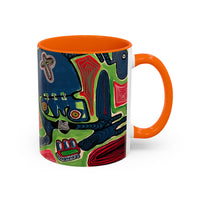 AFTER LIFE2.0  Abstract Neon Doodle Coffee Mug — Colorful Surreal Art Accent Mug (11/15oz)