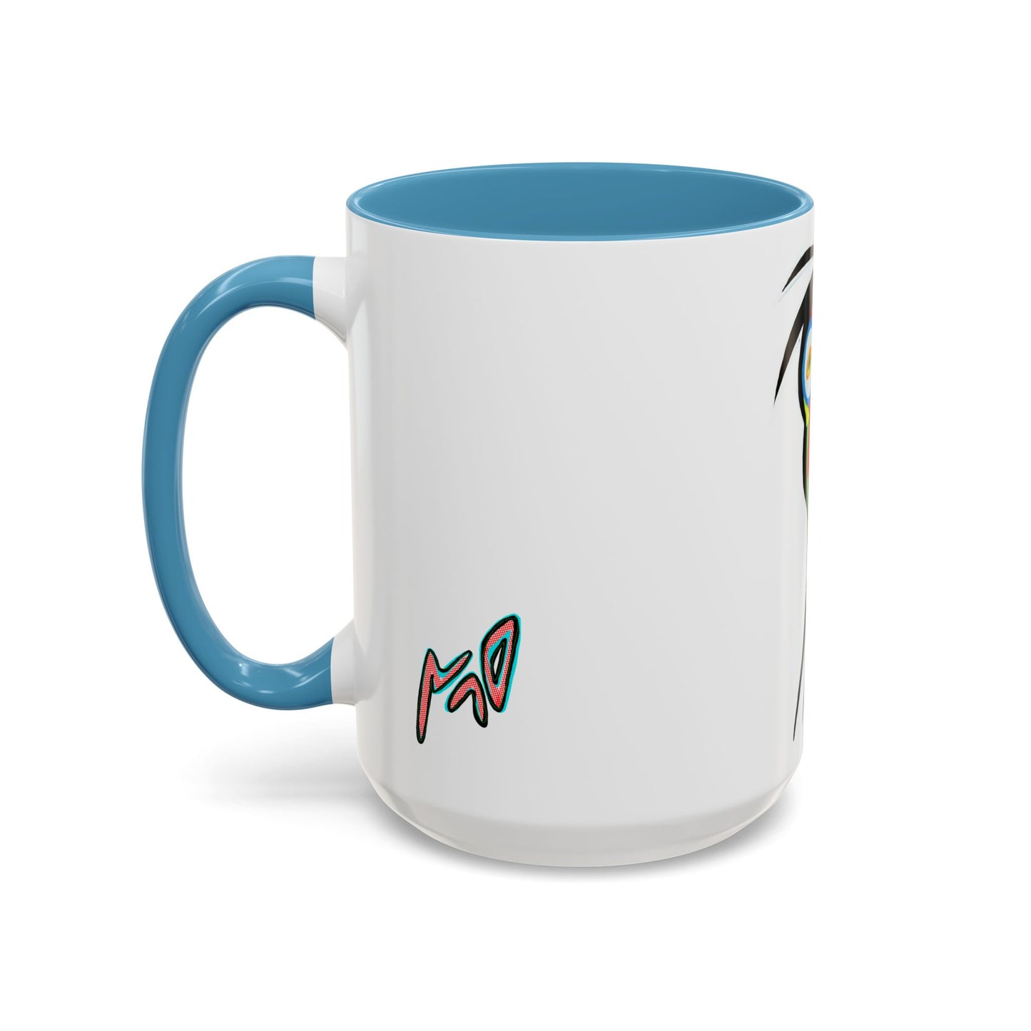 Colorful Tribal Mask Coffee Mug — Vibrant Skull Art Accent Mug (11/15oz)
