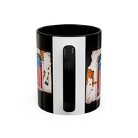 Puerto Rico Flag Door Accent Coffee Mug — Vintage Rustic Boricua Pride (11/15oz)