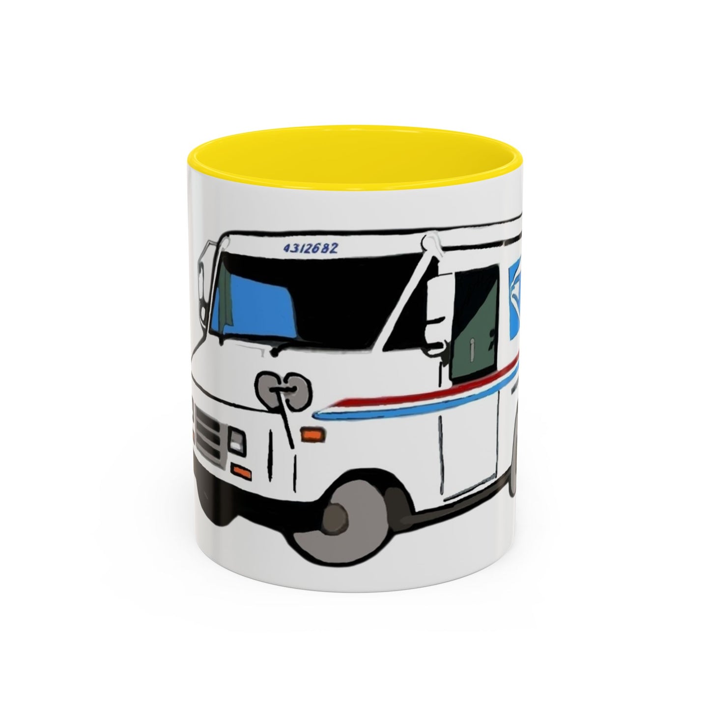 LLV Postal Service Mail Truck Accent Coffee Mug — Retro USPS Delivery Van Illustration (11/15oz)