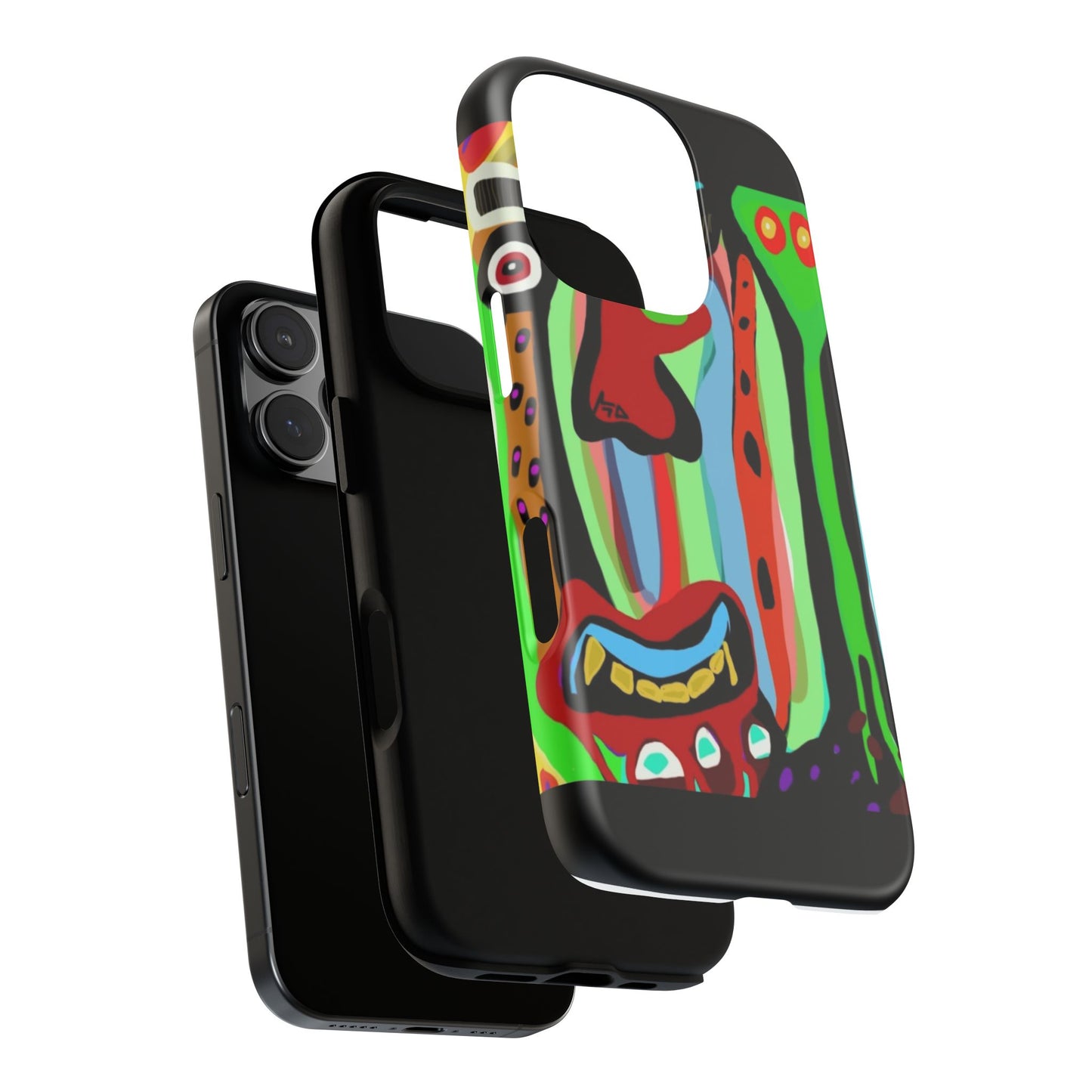 CRAZY.   Tribal Face Phone Case — Colorful Modern Art iPhone Cover