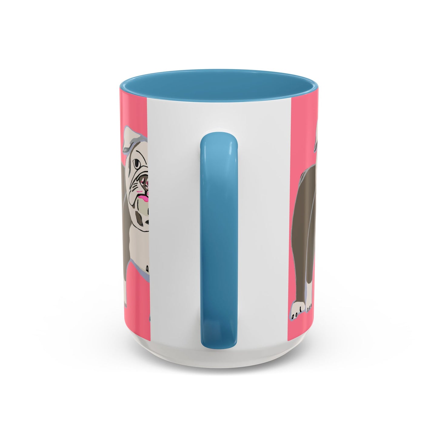 Bulldog Accent Coffee Mug — Cute Pink Dog Lover Mug (11/15oz)