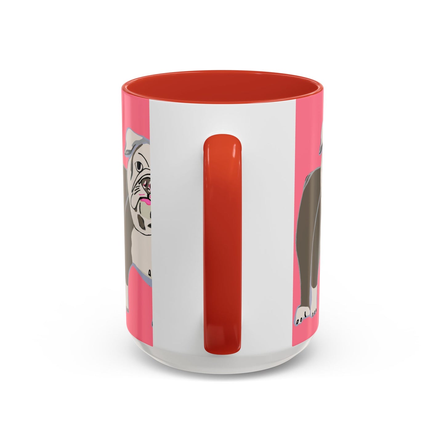 Bulldog Accent Coffee Mug — Cute Pink Dog Lover Mug (11/15oz)