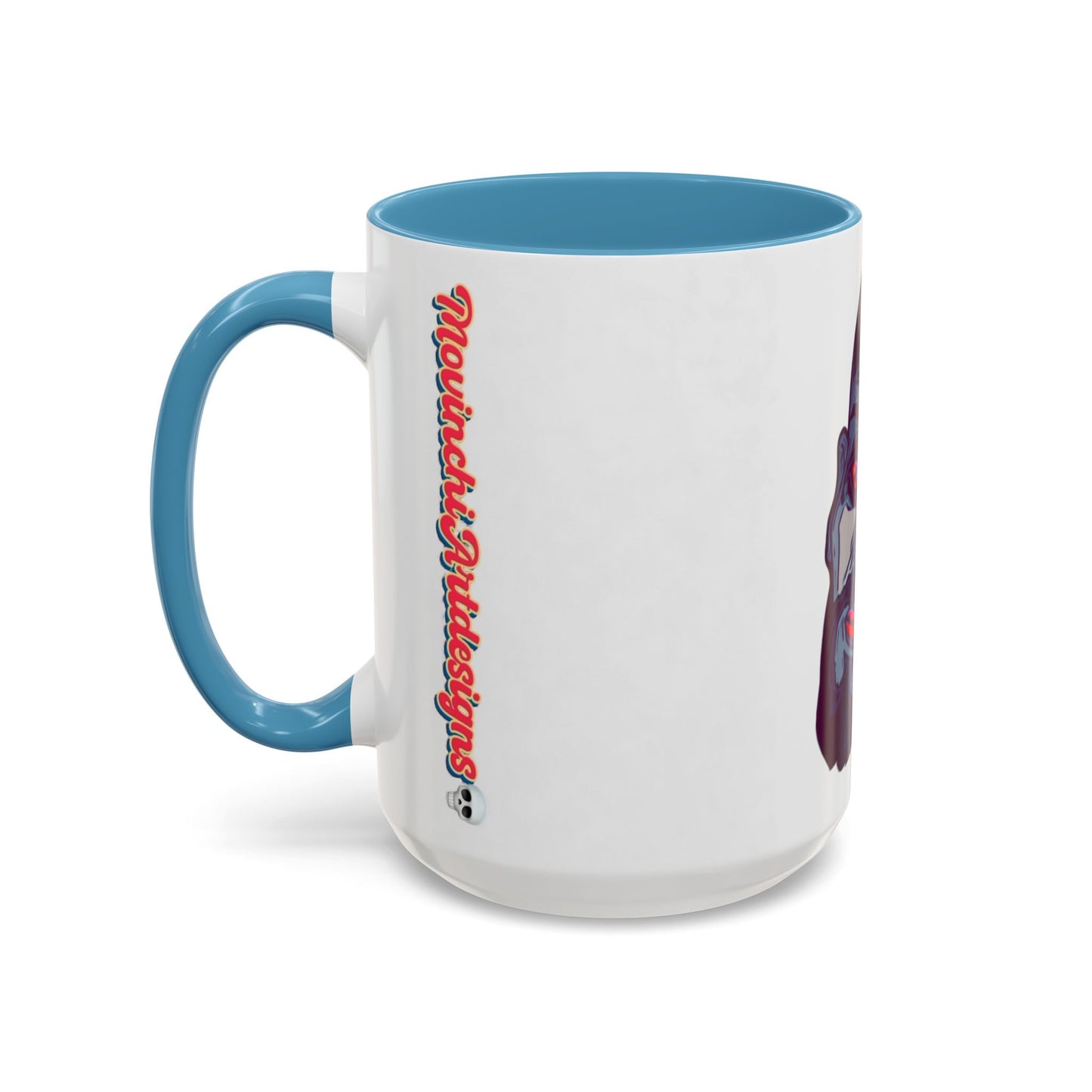 Edgy 3x  Horror Face Accent Coffee Mug (11/15oz) — 'ANAL 3X' Graphic