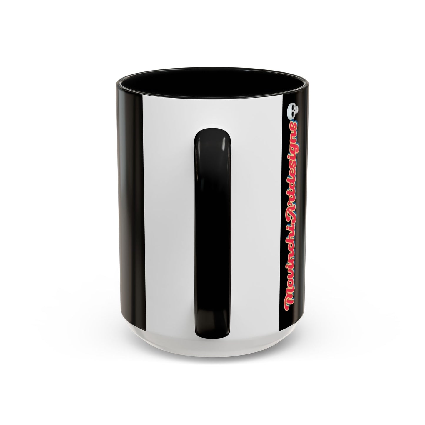 Colorful Neon OVERTHINKING  Skull Coffee Mug — Vibrant Abstract Day of the Dead Accent Mug
