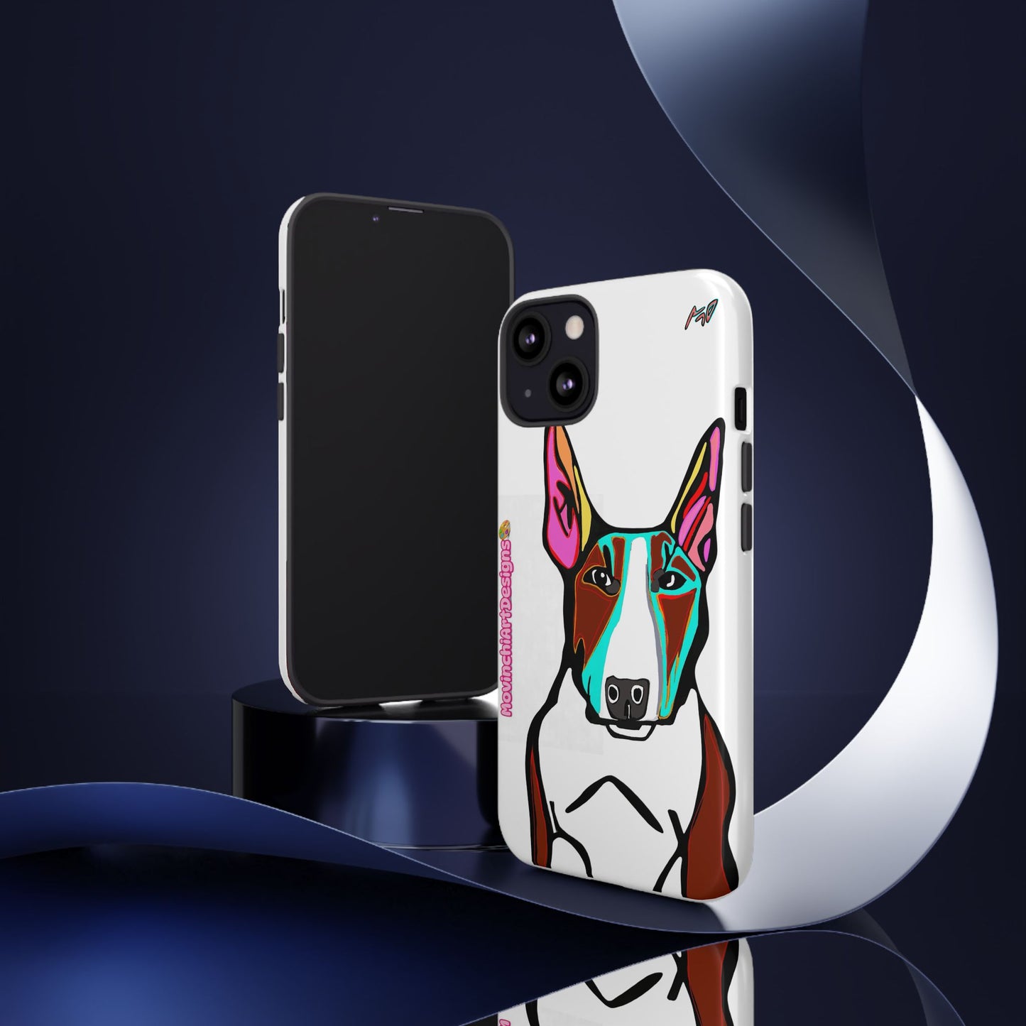 MR Bull Terrier Phone Case — Colorful Pop Art Tough Cases for Dog Lovers