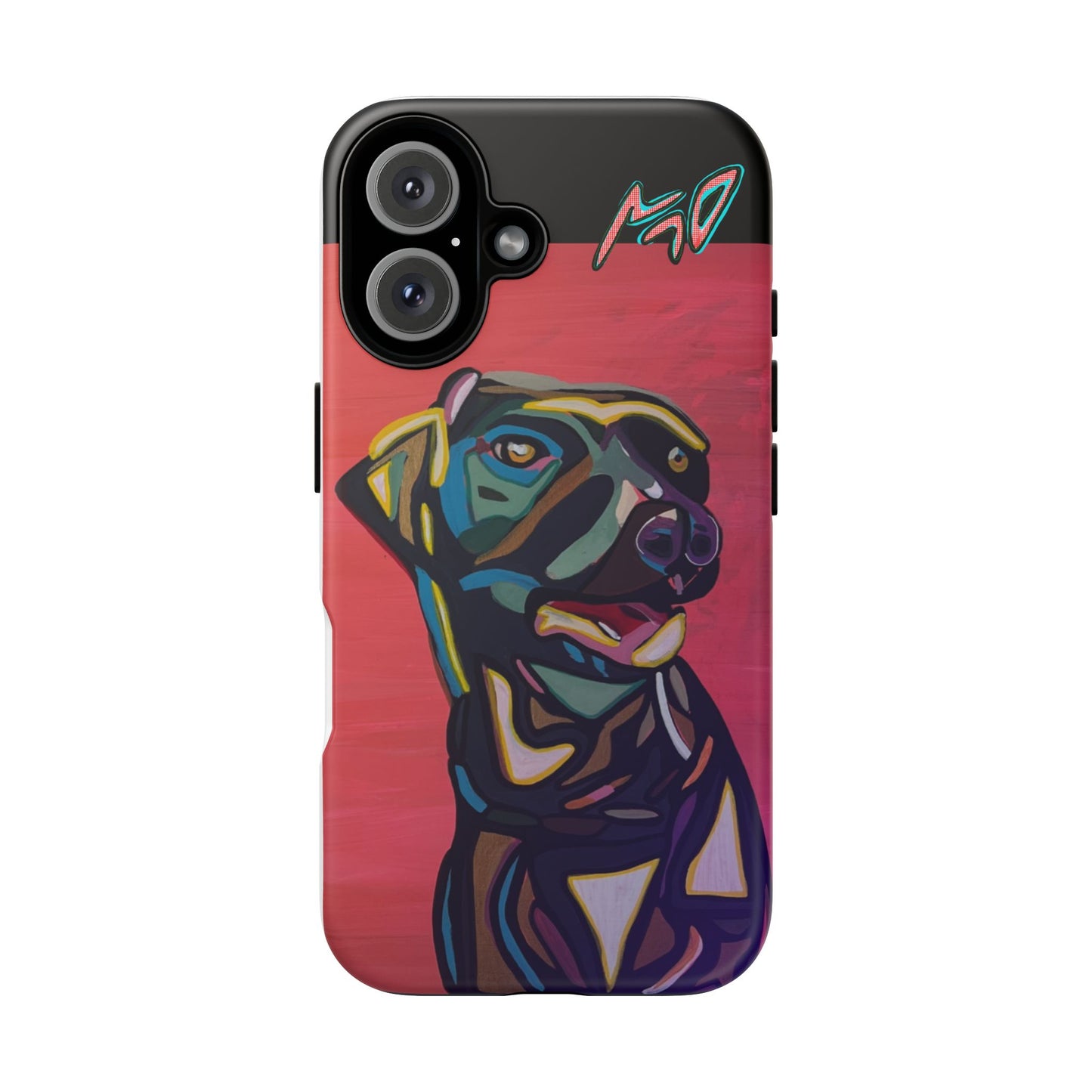 Colorful Pit LABRADOR Tough Phone Case — Vibrant Pop Art Dog Design