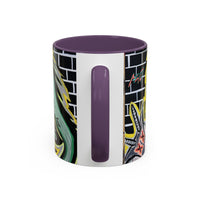 CHUPACABRAS.  Green Monster Art Coffee Mug — Spooky Neon Creature Accent Mug (11/15oz)