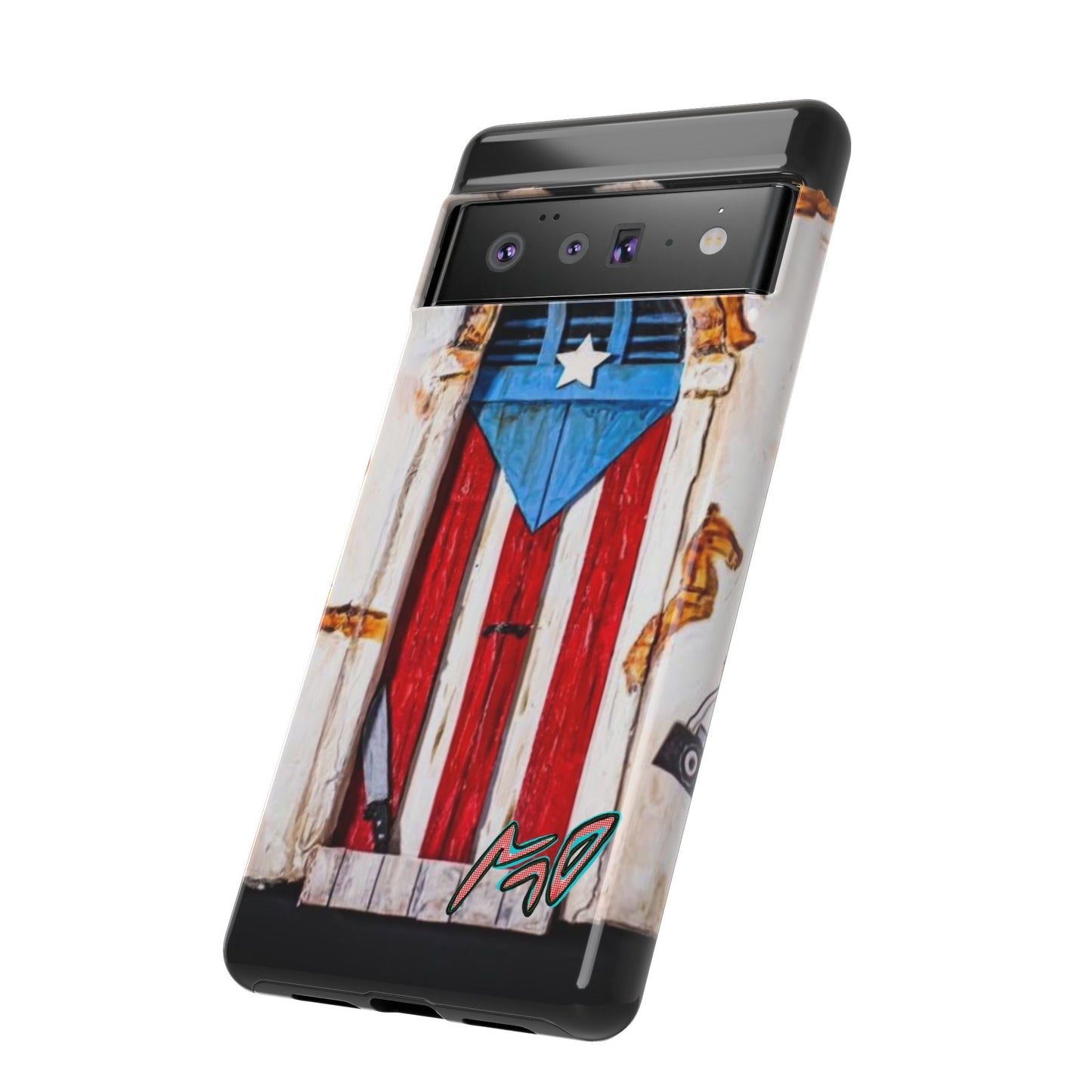 Puerto Rican Flag Phone Case - Rustic Coquí Door Design Tough Case