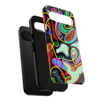 CRAZY4  Abstract Neon Skull Phone Case — Colorful Psychedelic Protective Cover