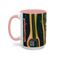 VINCENT  Skull Pop Art Accent Coffee Mug — Colorful Neon Tribal Skull Design (11/15oz)