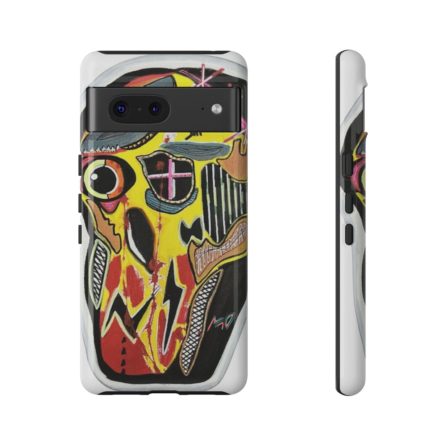 VINCENT.  Skull Riot Phone Case – Colorful Abstract Horror Art Protective Cover