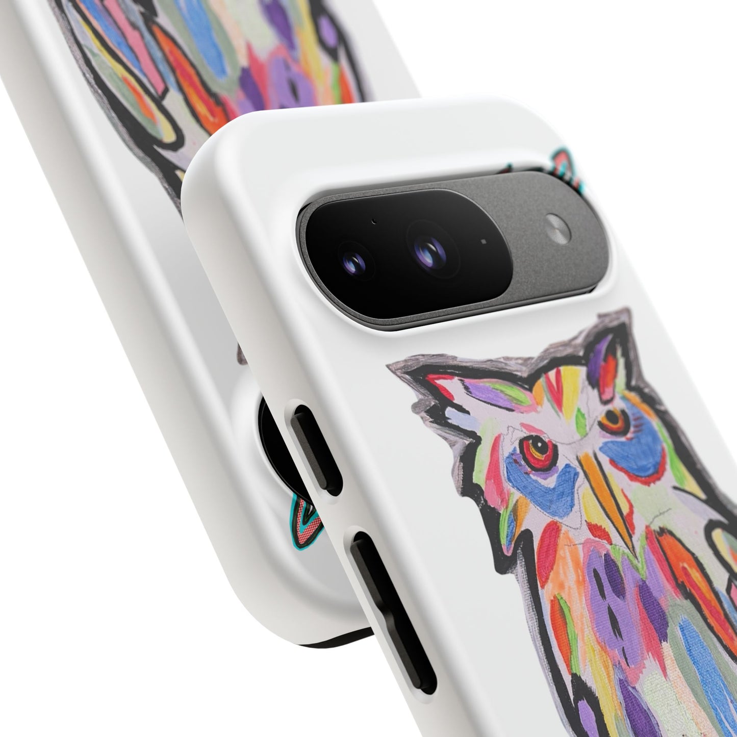 Colorful Owl Phone Case — Artistic Owl Illustration Tough Case
