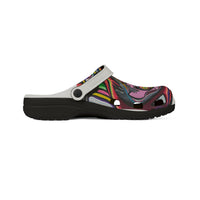 Colorful Abstract CRAZY   Foam Clogs — Vibrant All-Over-Print Slip-On Shoes