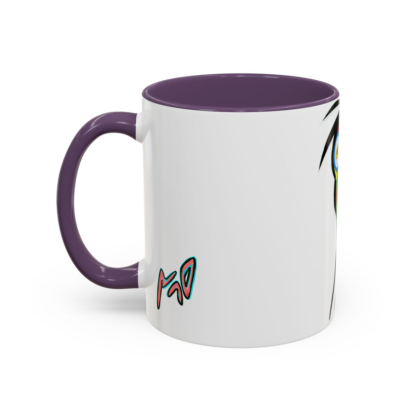 Colorful Tribal Mask Coffee Mug — Vibrant Skull Art Accent Mug (11/15oz)