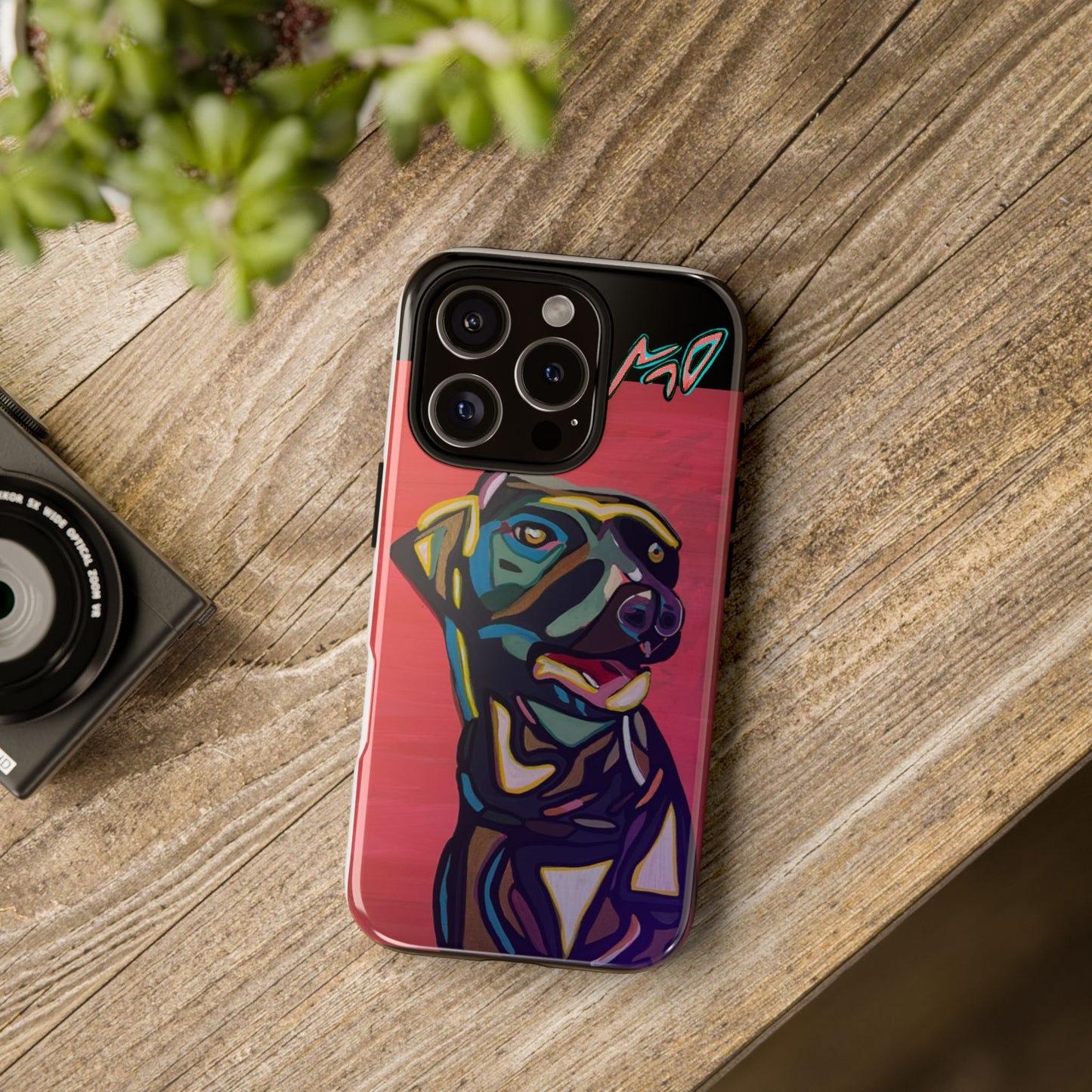 Colorful Pit LABRADOR Tough Phone Case — Vibrant Pop Art Dog Design