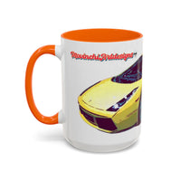 GALLARDO.  Sports Car Coffee Mug — Yellow Supercar Accent Mug (11/15oz)
