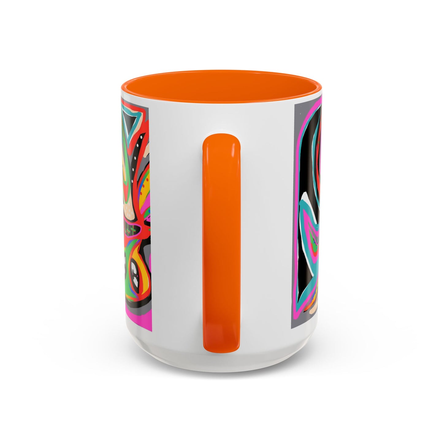 Abstract Neon octopussy Coffee Mug — Colorful Pop Art Accent Mug (11/15oz)