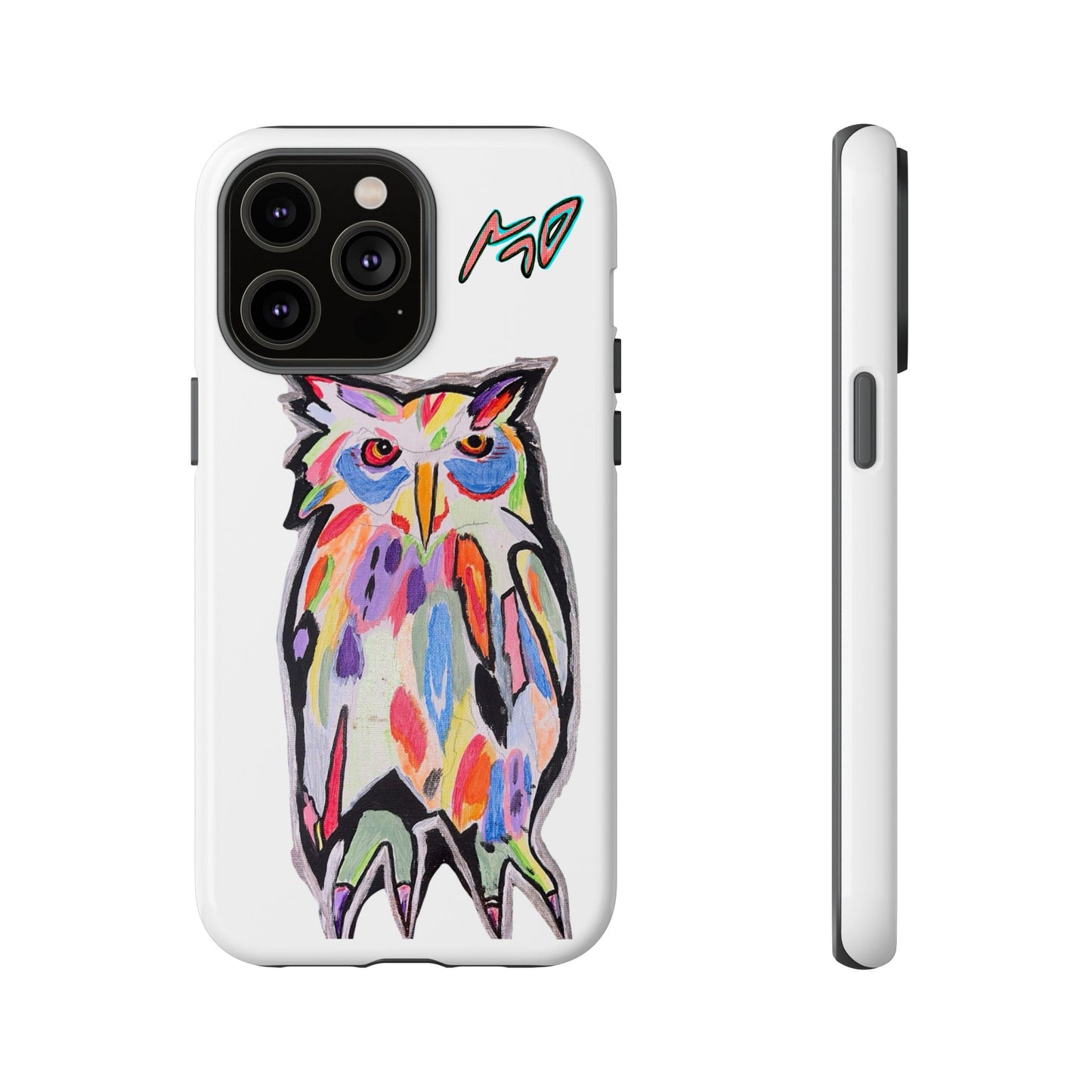 Colorful Owl Phone Case — Artistic Owl Illustration Tough Case