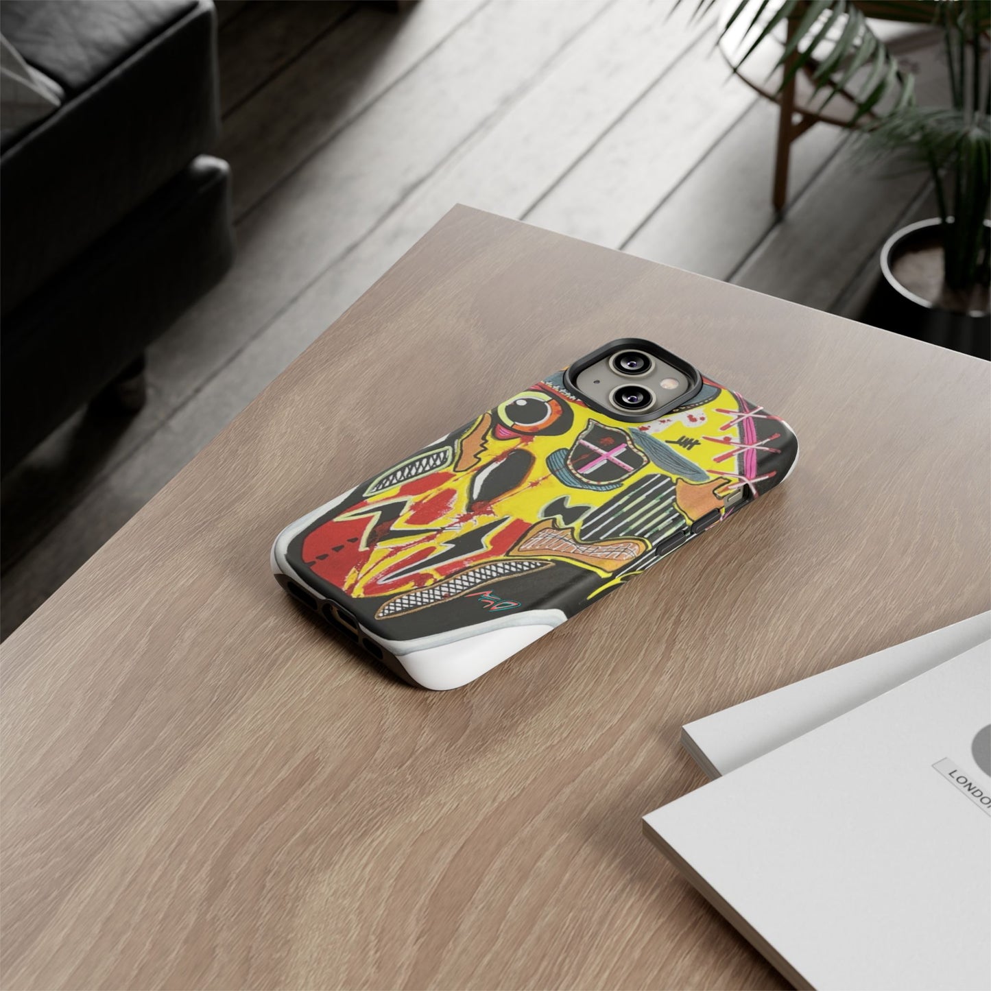 VINCENT.  Skull Riot Phone Case – Colorful Abstract Horror Art Protective Cover