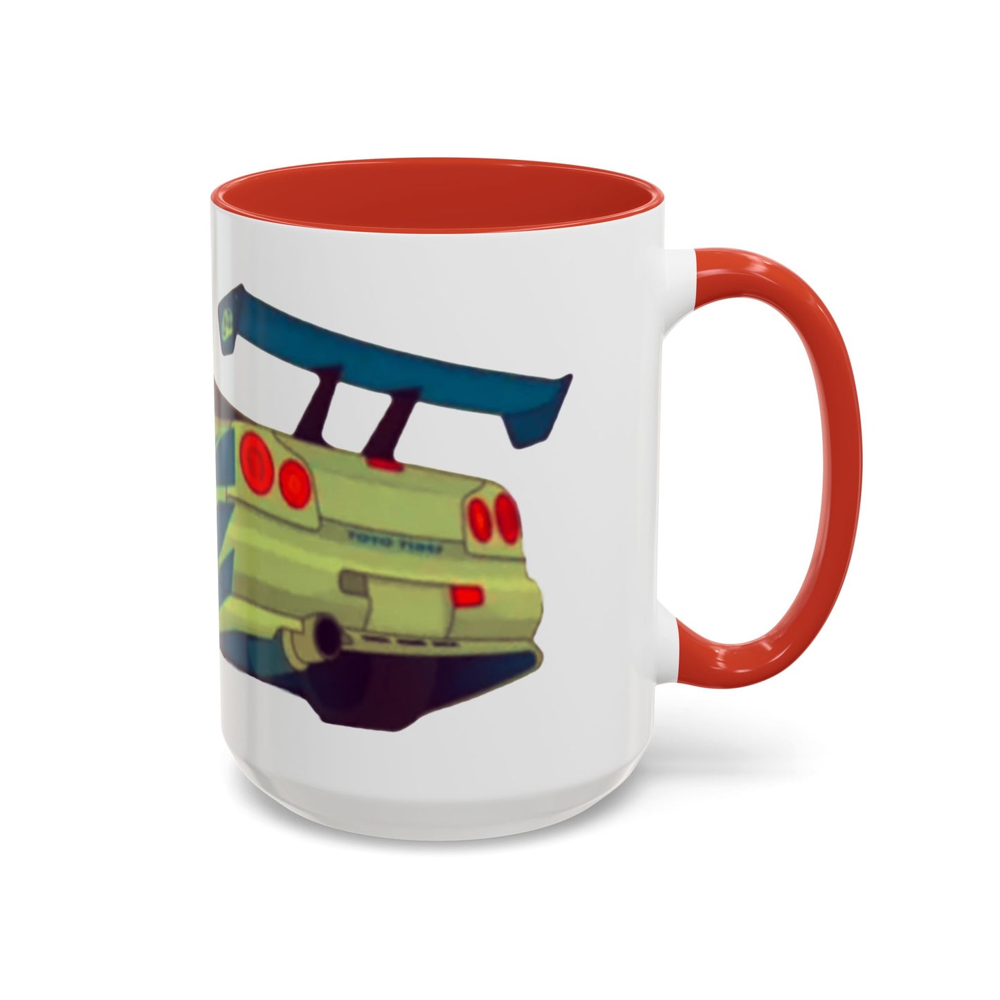 R34  Racing Skyline Accent Coffee Mug — Fast Car Drift Design (11/15oz)