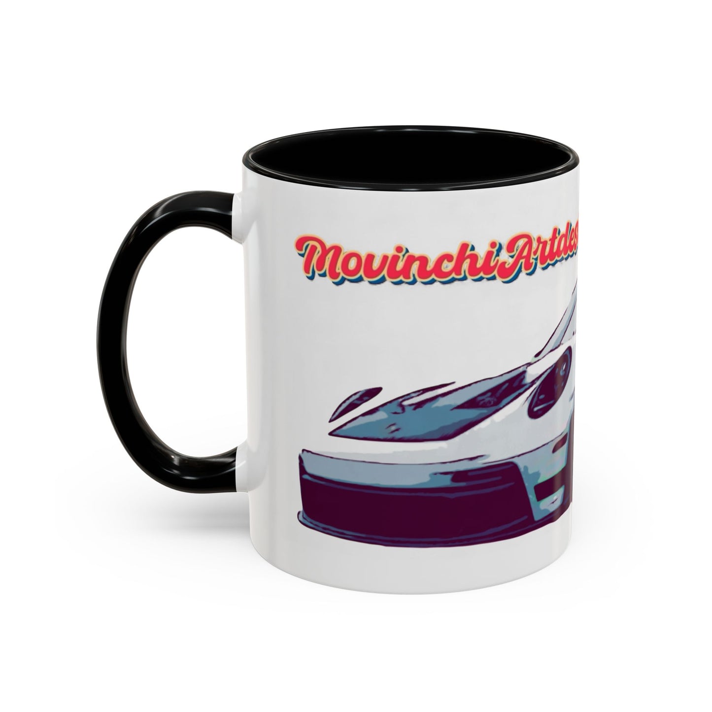 Porsche GT3 Cup Accent Coffee Mug – Racing Car Graphic 11/15oz