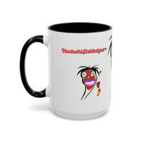 Skullface Accent Coffee Mug — Colorful Day of the Dead Pop Art (11/15oz)