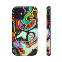 CRAZY4  Abstract Neon Skull Phone Case — Colorful Psychedelic Protective Cover