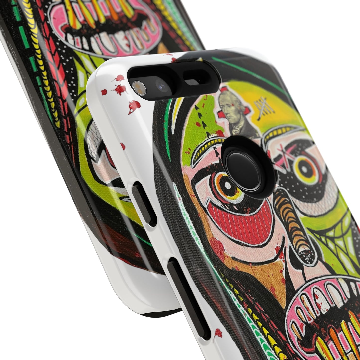 KUNTA.  Abstract Tribal Skull Phone Case — Colorful Street Art Protective Cover