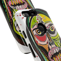 KUNTA.  Abstract Tribal Skull Phone Case — Colorful Street Art Protective Cover