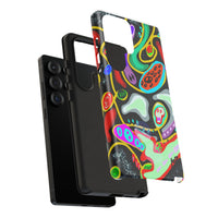 CRAZY4  Abstract Neon Skull Phone Case — Colorful Psychedelic Protective Cover