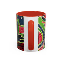 AFTER LIFE2.0  Abstract Neon Doodle Coffee Mug — Colorful Surreal Art Accent Mug (11/15oz)