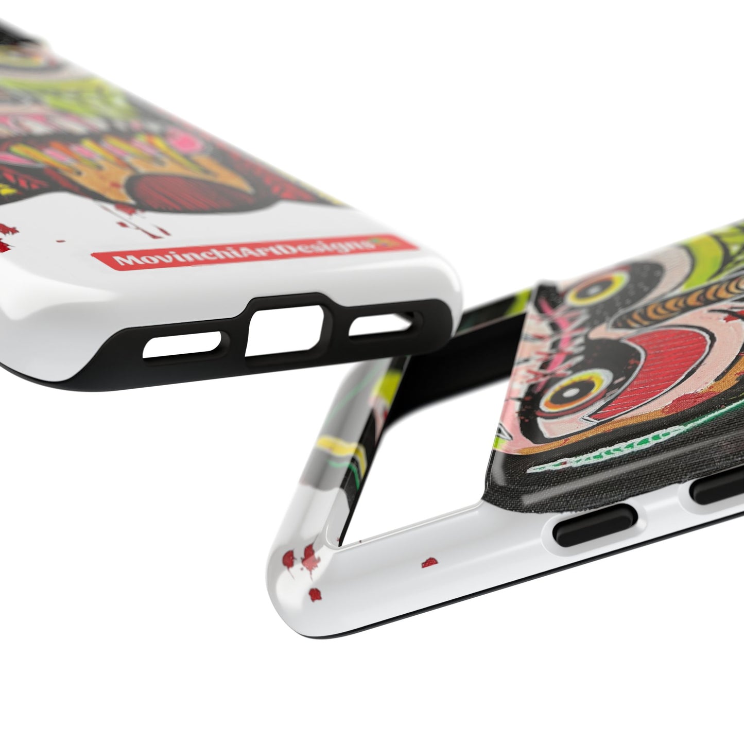 KUNTA.  Abstract Tribal Skull Phone Case — Colorful Street Art Protective Cover