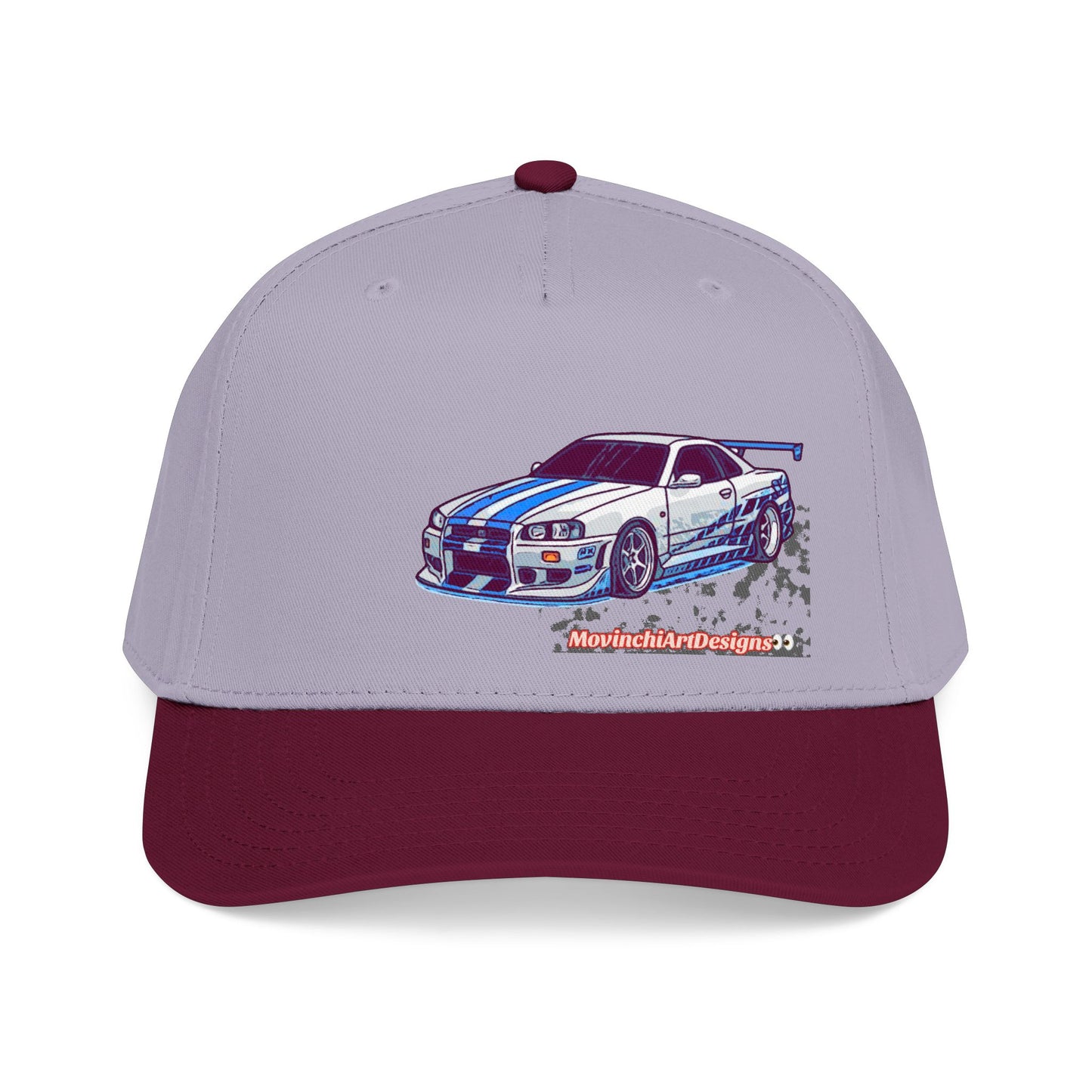 Racing Skyline Embroidered Cap — Vintage GT Sports Car Hat