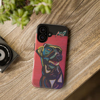 Colorful Pit LABRADOR Tough Phone Case — Vibrant Pop Art Dog Design