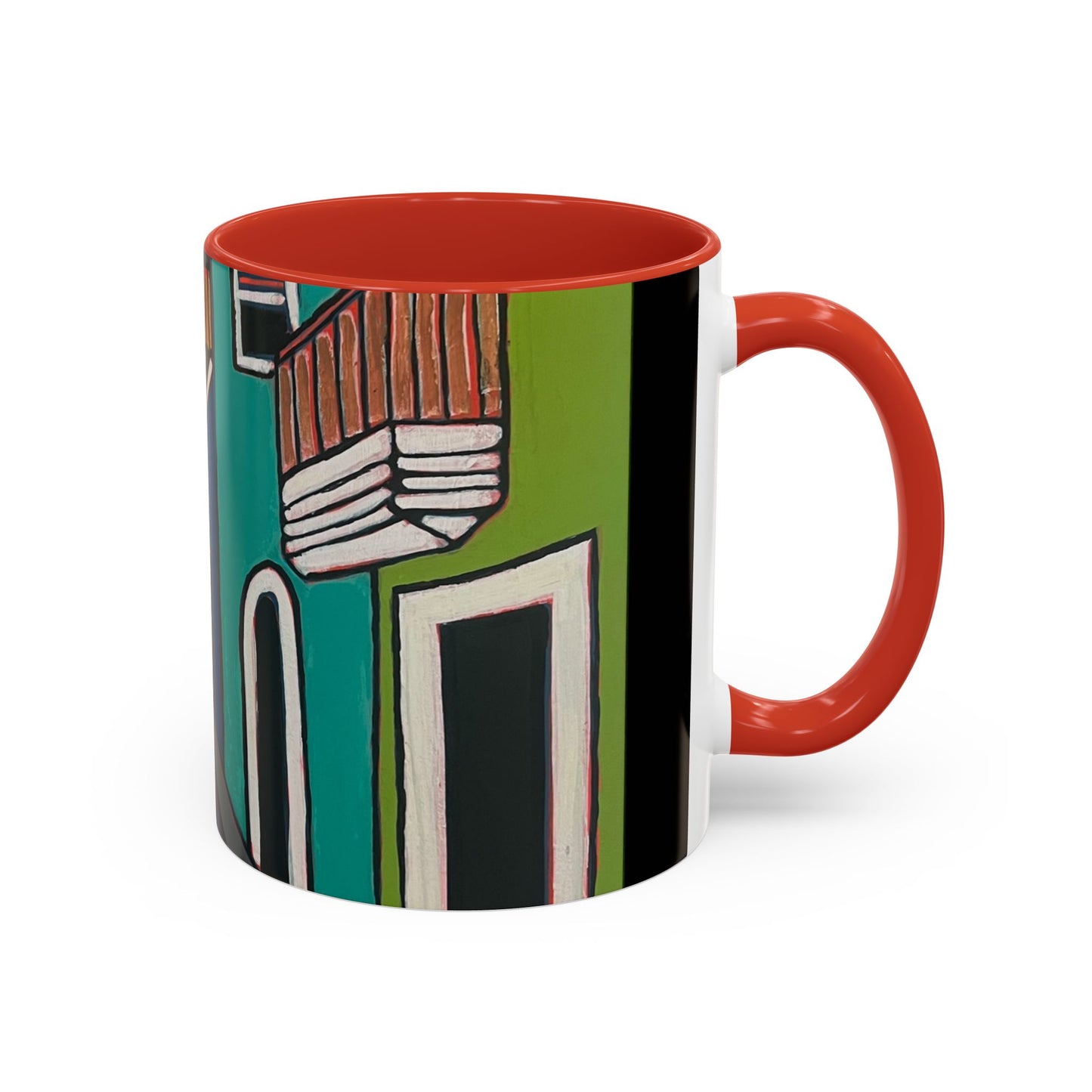 SAN SEBASTIAN2.0 Colorful Canal Houses Accent Coffee Mug — Bright European Street Art Ceramic Mug (11/15oz)
