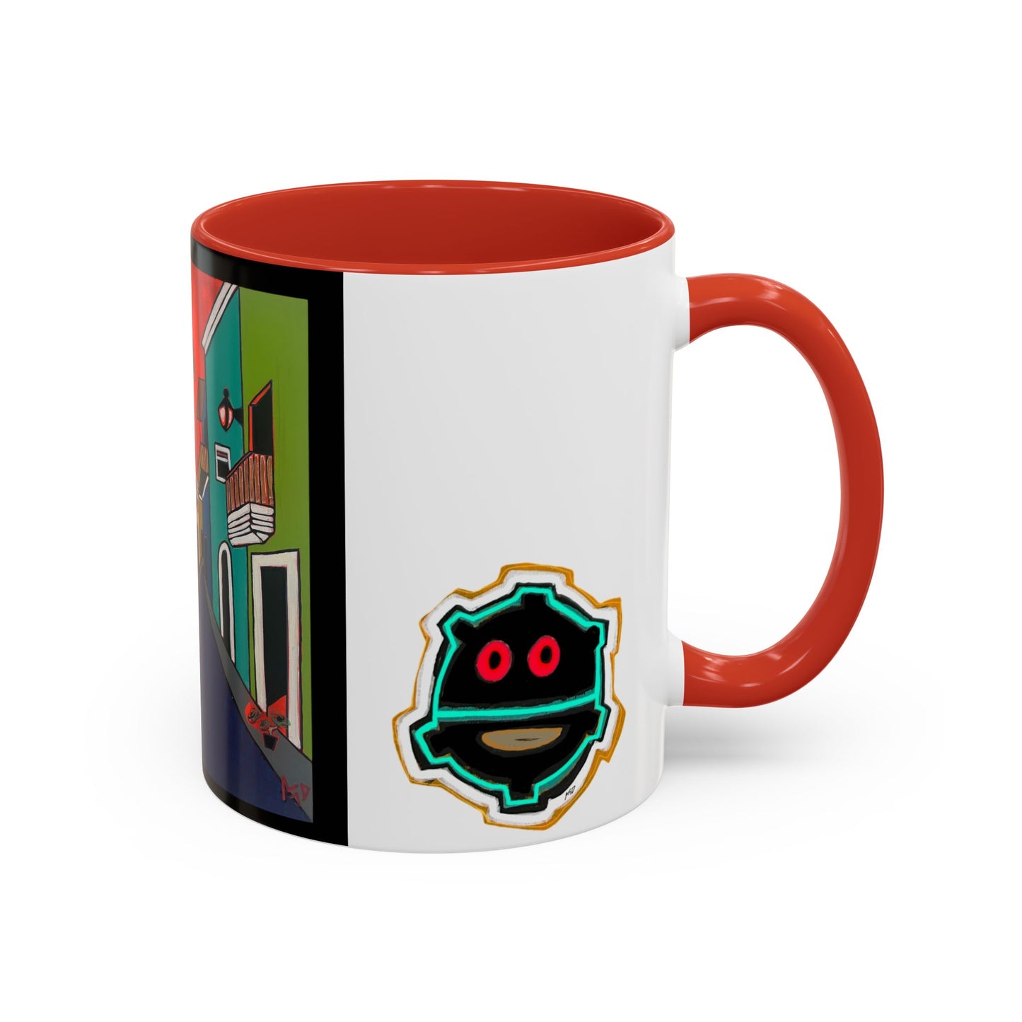 SAN JUAN.  Colorful Street Art Coffee Mug — Vibrant Alleyway & Playful Emblem Accent Mug
