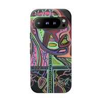 HEART ATTACK Abstract Neon Face Tough Phone Case – Vibrant Art Phone Cover