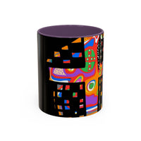 Coffee Mug — Colorful Abstract Cross Accent Ceramic Mug (11/15 oz)