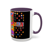Coffee Mug — Colorful Abstract Cross Accent Ceramic Mug (11/15 oz)