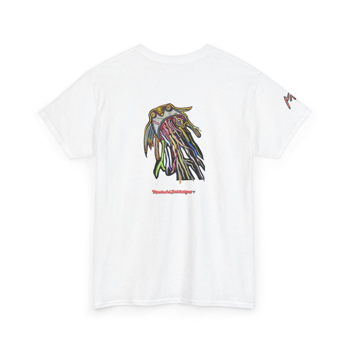 Graphic Tee — Colorful CRAZY TUNA  Illustration Back Print Tee