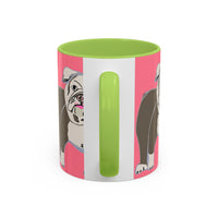 Bulldog Accent Coffee Mug — Cute Pink Dog Lover Mug (11/15oz)