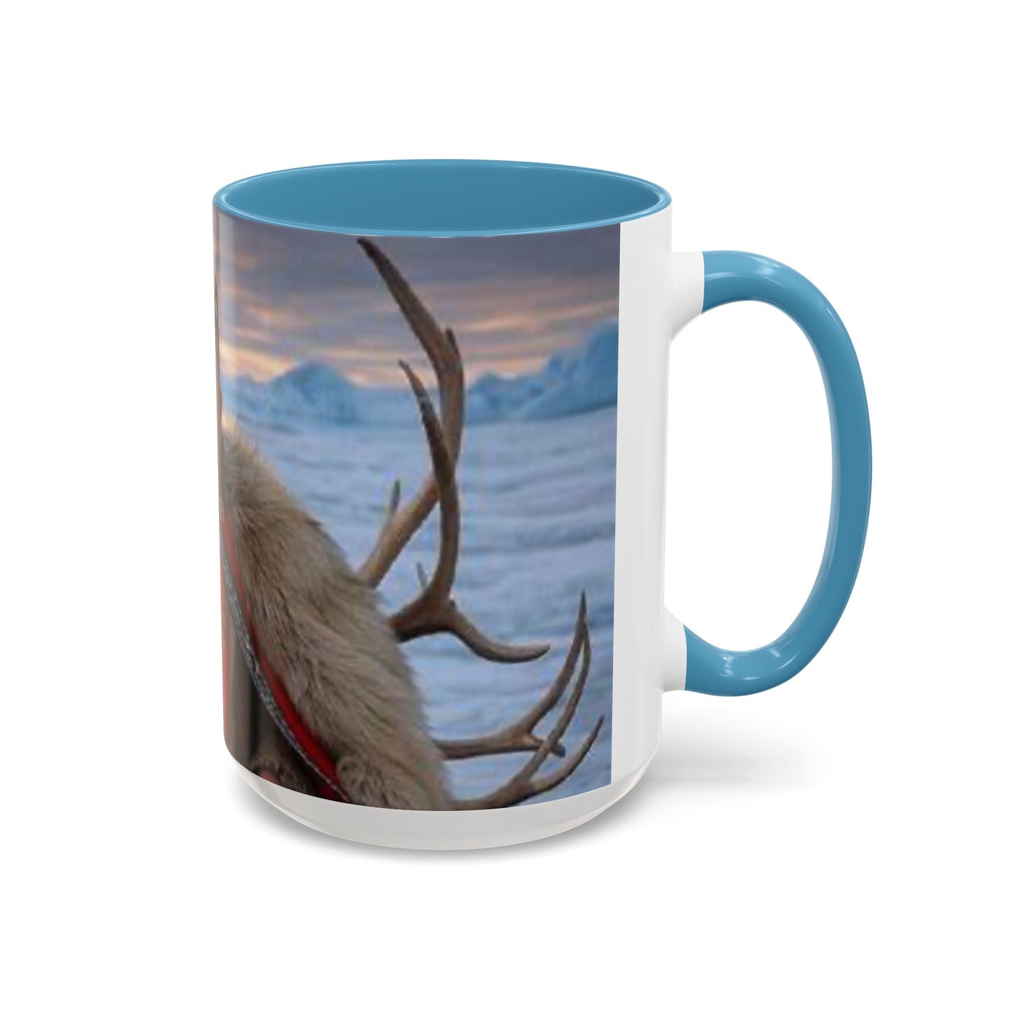 KING OF THE WORLD Royal Portrait Accent Coffee Mug – King in Fur Coat Design (11/15oz)