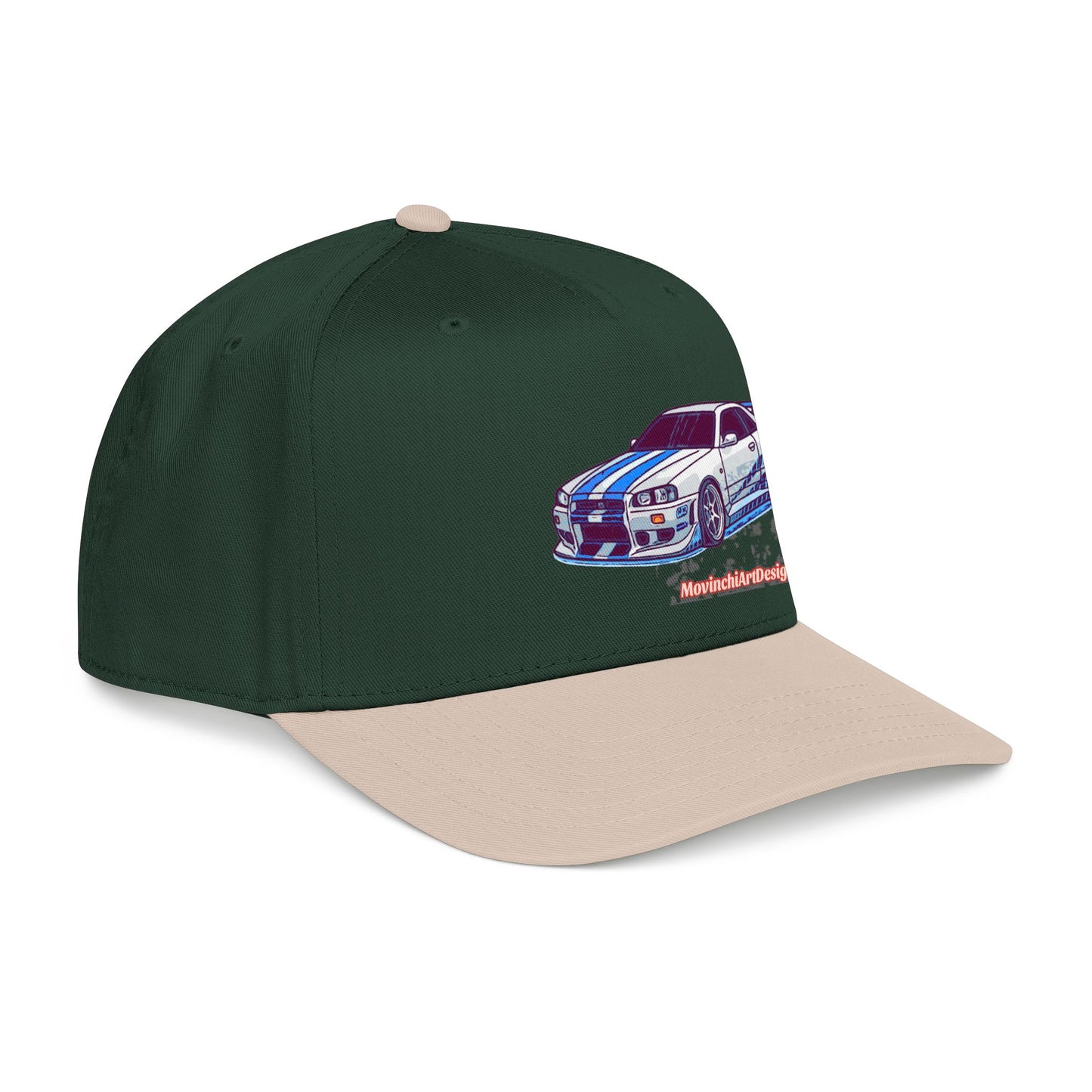 Racing Skyline Embroidered Cap — Vintage GT Sports Car Hat
